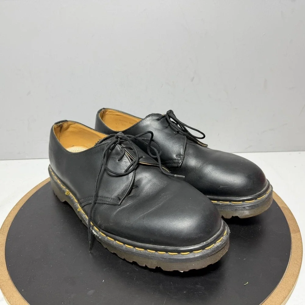 Vintage Dr Martens 1461 Oxford Men Size 11 Made In England Black Leather Grunge